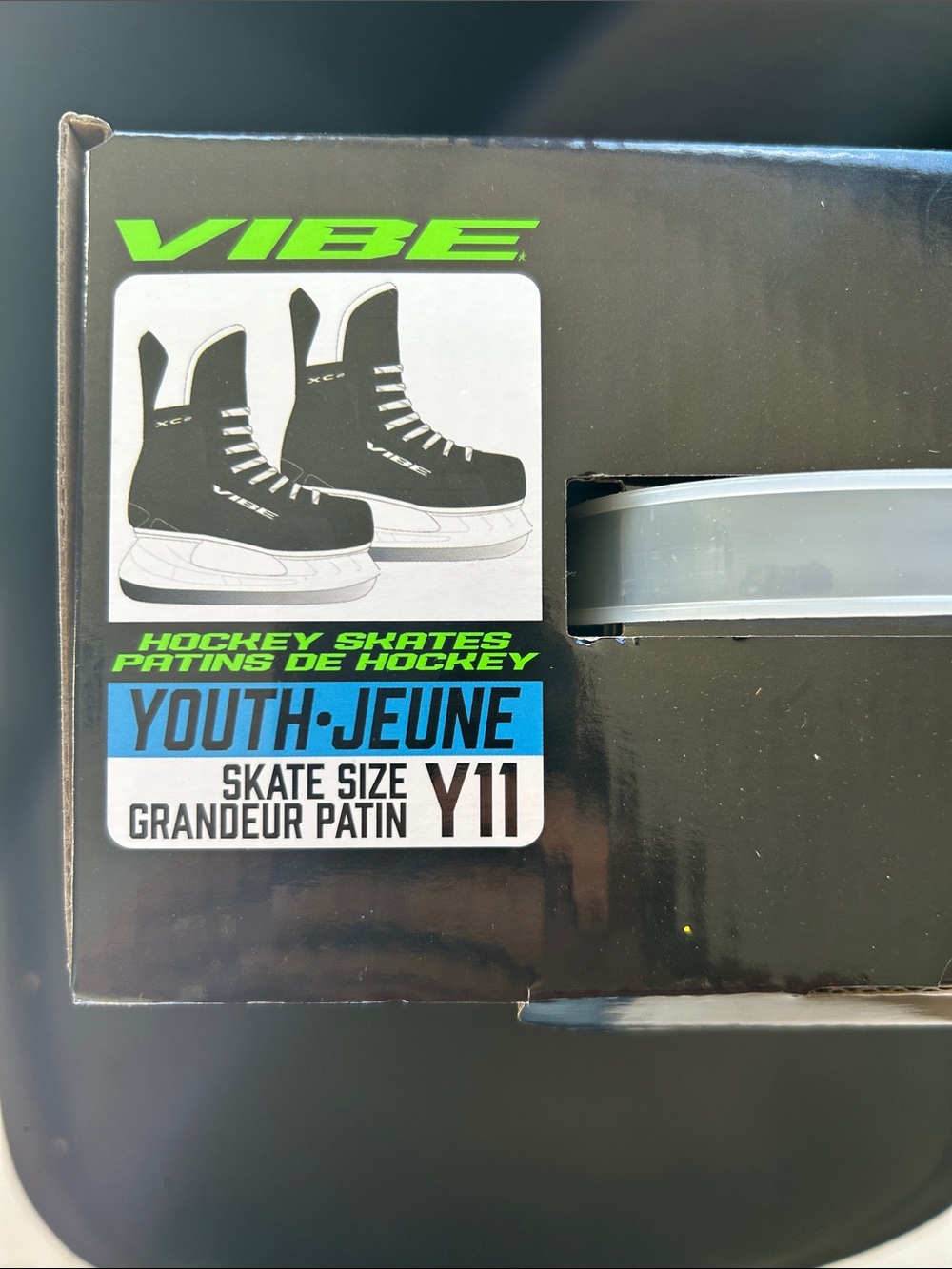 NWT 🆕 Vibe Kids Ice Hockey Skates size Y11 / Sealed